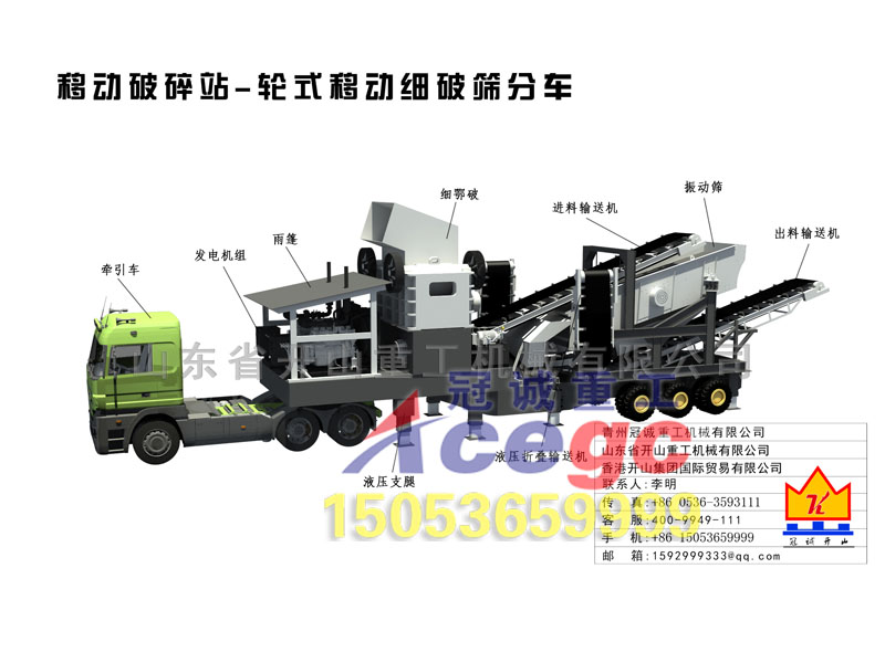 輪式移動細破篩分車 輪式移動細破篩分車